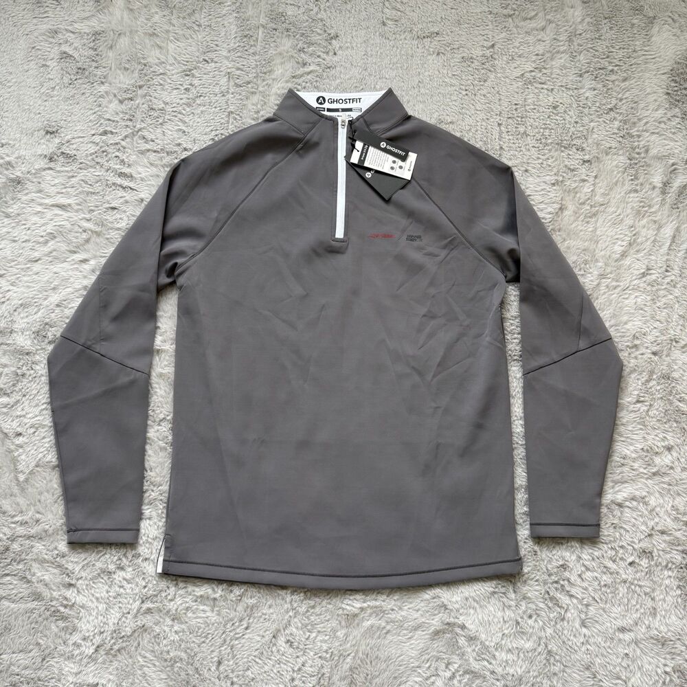 GHOSTFIT MENS PRIME QUARTER ZIP PULLOVER JACKET LIFE FITNESS LOGO SMALL NWT